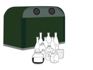 conteneur verre et emballages en verre