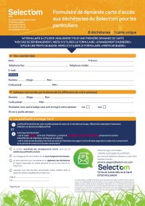 Formulaire de demande de badge particuliers