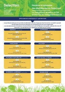 Horaires et adresses des déchèteries