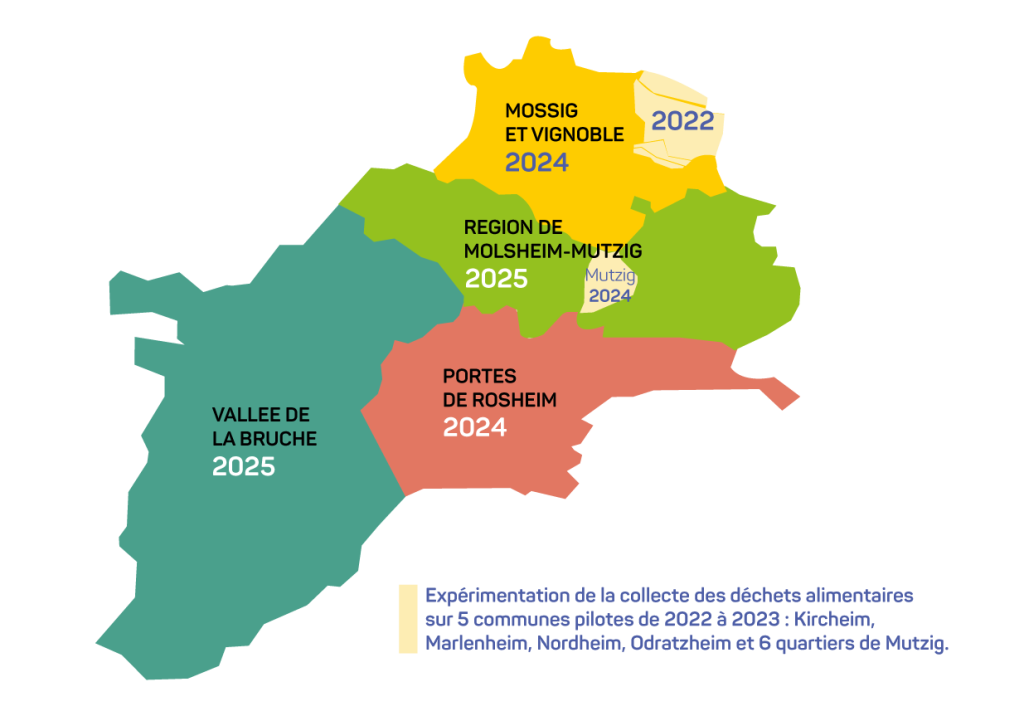 Carte sur la collecte des biodéchets au Select'om